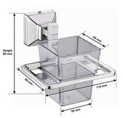 Plantex Heavy-Duty Stainless Steel Dual Folding Towel Rack/Holder/Towel Stand/304 Grade Stainless Steel Tooth Brush Holder/Tumbler Holder/Bathroom Accessories (Chrome)