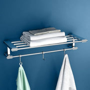 Plantex 24 Inch Towel Rack for Bathroom/304 Grade Stainless Steel Towel Bar/Towel Holder/Towel Hanger/ Bathroom Accessories - Pack of 1 (Regent, Chrome)