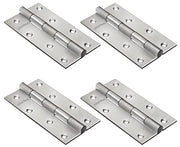 Plantex Hinges for Main Door/Heavy Duty Stainless Steel Door Butt Hinges 5 inch x 12 Gauge/2.5 mm Thickness Home/Office/Hotel for Door/Kabja for Bedroom/ Kitchen/Bathroom - Pack of 4 (Satin Matt)