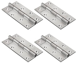 Plantex Hinges for Main Door/Heavy Duty Stainless Steel Door Butt Hinges 5 inch x 12 Gauge/2.5 mm Thickness Home/Office/Hotel for Door/Kabja for Bedroom/ Kitchen/Bathroom - Pack of 4 (Satin Matt)