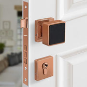 Plantex Door Lock/Main Door Mortise Lock Handle/Handle Set with Key for Home/Office/Door Accessories - (PT-011, Rose Gold & Black)