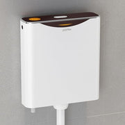 Plantex Flush Tank for Toilet with 10 Ltr Water Capacity/Single Flushing Cistern for Bathroom/Polypropylene Toilet Flush Tank - Pack of 1 (Boss, Brown & White)