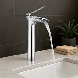 Plantex Pure Brass Basin Mixer Tap Hot & Cold/Single Lever Pillar Tap for Wash Basin/Water Tap/Deck Mount-(PVD Choco)
