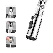 Plantex Brass Water Saving Nozzle for Kitchen Tap/Water Tap Extension with 3 Anti-Splash Modes/Upto 80% Water Saving/Fits F22 and M24 mm tap- (Chrome)