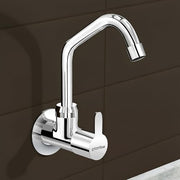Plantex Pure Brass Kitchen Sink Tap with 360Ã‚Â° Extended Swivel Spout/Basin Tap with Water Saving Aerator/Sink Tap for Kitchen Basin with Brass Wall Flange-7 Year Warranty (FLO-810- Chrome)