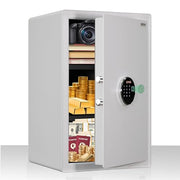Plantex 82 Ltr Digital Safe Locker For Home/Safety Locker Box with Biometric/LED Light Touchscreen Display & Dual Code Access Master User/Emergency Key/2 Years Warranty By Plantex - (White)