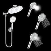 Plantex Acrylonitrile Butadiene Styrene Hand Shower For Bathroom/5 Inch Round Multi-Function 3 Mode Shower Hand/Hand Shower With 1.5 Meter Flexible Tube And Wall Hook-(Chrome)