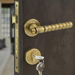 Plantex Mortise Door Lock/Heavy Duty Lock for Main Door/Mortise Locks for Home/Office/Hotel-3 Brass Keys (1031 - Brass Antique)