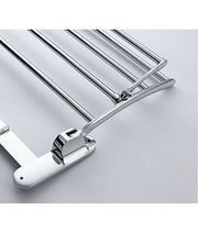 Plantex Stainless Steel Folding Towel Rack for Bathroom/Towel Shelf for Bathroom/Towel Hanger/Bathroom Accessories - 24 Inch (Pack of 2)