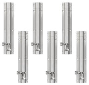 Plantex Stainless Steel 8-inch Tower Bolt/Tower Bolt for Home,Offices Doors and Windows/Tower Bolt for Main Door/Wardrobe Door Latch/Kundi/Chitakini/Door Latch for Windows (Chrome, Pack of 6)