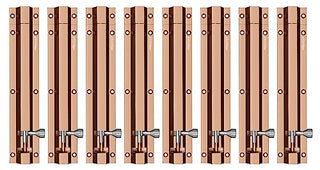 Plantex Stainless Steel 8 inch Tower Bolt/Tower Bolt for Home,Offices Doors and Windows/Tower Bolt for Main Door/Door Latch/Kundi/Chitakini/Door Latch for Windows (Rose Gold, Pack of 8)