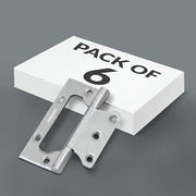 Plantex Stainless Steel Butterfly Hinges for Door/Non-Mortise Hinge/4 Inch x 14 Gauge Door Hinges/2.5 mm Hinge for Home/Office/Hotel - Pack of 6 (Chrome)