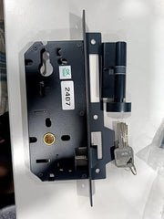 Plantex Mortise Door Lock Set with Brass Cylinder & Keys/Heavy-Duty Main Door Lock Body - Pack of 1 (Z-Black)