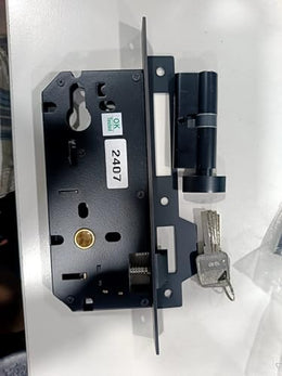 Plantex Mortise Door Lock Set with Brass Cylinder & Keys/Heavy-Duty Main Door Lock Body - Pack of 1 (Z-Black)