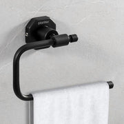 Plantex 304 Grade Stainless Steel Napkin Holder/Towel Hanger/Napkin Ring for Wash Basin/Towel Holder for Kitchen/Bathroom Accessories - Nipron (Black)