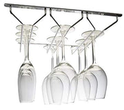 Plantex Wine Glass Rack/Holder Upside Down Hanging Organizer/Glass Hanging Stand for Pubs/Kitchen/Bars (L15.5 x W13 Inches - Triple Line)