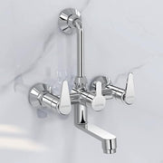 Plantex Wall Mixer for Bathroom 2 in 1 with L-Bend Connector for Overhead Shower/Tap Mixer/Water Saving Nozzle Tap - 7 Year Manufacturer's Warranty (LEA-718-Chrome)