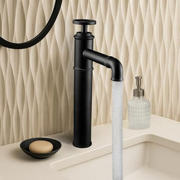 Plantex Pure Brass Basin Mixer Tap Hot and Cold/Single Lever Tap for Wash Basin/Mixer tap for Bathroom-(Matt Black Finish)