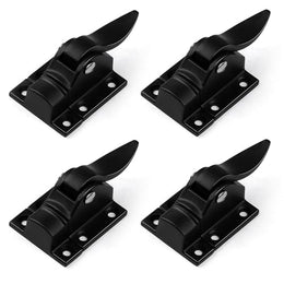 Plantex Cabinet Latch Ã¢â‚¬â€œ Heavy-Duty Hatch Case Bolt for Storage Units, Toolboxes, Kitchen Cabinets & Cupboards - Pack of 4 (Black)