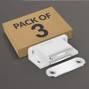 Plantex Door Catcher/Door Magnet for Cabinet/Cupboard/Wardrobe/Door Closer Magnet for Home/Office - Pack of 3 (White)