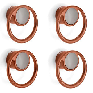 Plantex Drawer Knobs/Ring Drawer Kadi/Pull-Push Knobs for Kitchen/Bedroom Drawer - Pack of 4 (Rose Gold & Satin Black)