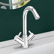 Plantex Brass Spindle Basin Mixer/Wash Basin Tap with Water Saving Nozzle/Sink Tap for Kitchen Basin with Teflon Tape -(MKS-1270-Chrome)