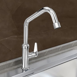 Plantex LEA-712 Pure Brass Kitchen Sink Tap with 360° Swivel Spout for Kitchen Tape with Water Saving Aerator with Teflon Tape-7 Year Warranty by Plantex (Chrome)