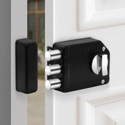 Plantex Tri-Bolt Lock for Main Door/Heavy Duty Door Lock with 4 Keys/Suitable on Single Door for Home/Office/Hotel - Pack of 1 (Z-Black)