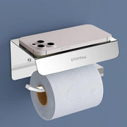 Plantex Platinum Stainless Steel 304 Grade Toilet Paper Holder/Toilet Paper Roll Holder with Mobile Stand/Toilet Paper Roll Holder Stand/Bathroom Accessories (Chrome)