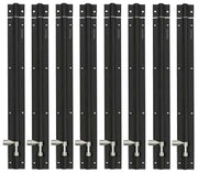 Plantex Stainless Steel Tower Bolt/Tower Bolt for Home,Offices Doors and Windows/Tower Bolt for Main Door/Door Latch/Kundi/Chitakini/Door Latch for Windows - Pack of 8 (Black Finish, 12 inch)