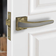 Plantex Mortise Bathroom Door Lock/Heavy Duty Keyless Door Lock for Store Room/Balcony/Office (7091 - Brass Antique & Satin Black Matt)