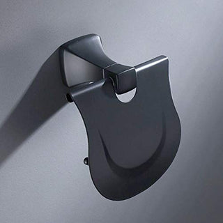 Plantex Space Aluminum Toilet Paper Roll Holder/Toilet Paper Holder/Tissue Paper Roll Holder for Bathroom Accessories (Black)