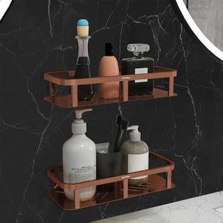Plantex Stainless 304 Grade Steel Shelf for Bathroom/Kitchen Rack - Bathroom Accessories - Pack of 2 (12X5 Inches-PVD Rose Gold Finish)