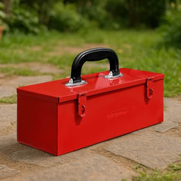 Plantex 12-inch Metal Tool Box for Tools/Tool Box Empty for Home Use/Compact Tools Box (Red) 31 X 11 X 10.5 cm