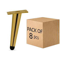 Plantex 6 Inch Sofa Legs for Bed Furniture/Sofa Legs for Table/Sofa Support Legs with Rubber Grip (Gold, 8 Pcs)