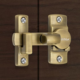 Plantex Door Lock Latch/Door Latch for Bathroom/Bedroom/Balcony/Wardrobe/Door Safety Lock/Flip Latch Lock for Door/Chitkani/Baby Latch for Bathroom/Door Stopper - (BrassAntique)