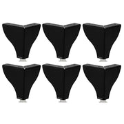 Plantex 4 Inch Sofa Legs for Bed Furniture/Sofa Legs for Table/Sofa Support Legs with Rubber Grip (Black, 6 Pcs)