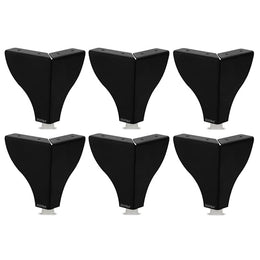 Plantex 4 Inch Sofa Legs for Bed Furniture/Sofa Legs for Table/Sofa Support Legs with Rubber Grip (Black, 6 Pcs)