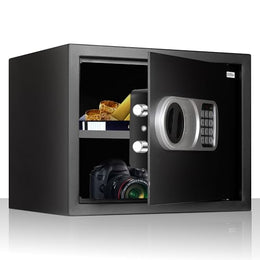 Plantex 38 Litres Safe Locker for Home/Safety Locker Box with Electronic Keypad & Emergency Keys/Master & User Code Access with LED Light/Emergency Key/2 Years Warranty By Plantex - (Black)