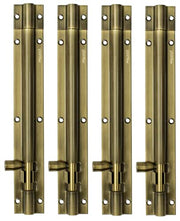 Plantex Stainless Steel 8-inch Tower Bolt/Tower Bolt for Home,Offices Doors and Windows/Tower Bolt for Main Door/Wardrobe Door Latch/Kundi/Chitakini/Door Latch for Windows (Brass Finish, Pack of 4)