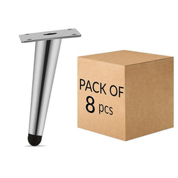 Plantex 6 Inch Sofa Legs for Bed Furniture/Sofa Legs for Table/Sofa Support Legs with Rubber Grip (Chrome, 8 Pcs)
