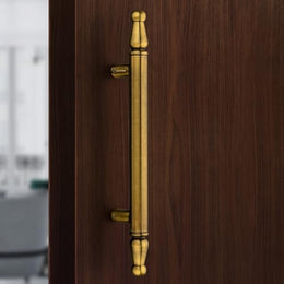 Plantex 14 Inch Door Handle/Heavy Duty Main Door Handle/Pull-Push Door Handle for Home/Office/Hotel - Pack of 1 (Brass Antique) - 3 Years Warranty