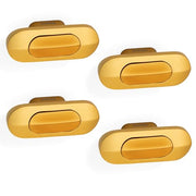 Plantex Knobs for Drawer/Drawer Knobs/Oval Knob for Cabinets/Drawer Handle/Pull-Push Knob for Kitchen/Bedroom Drawers - Pack of 4 (SH-432, Gold & Gold Matt)