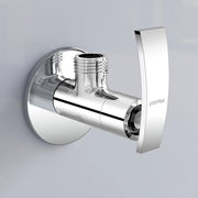 Plantex Pure Brass Angle Valve for Bathroom/Single Lever Angle Cock/Stop Cock with Wall Flange/Kitchen and Bathroom Accessories (ZUR-1504, Chrome)
