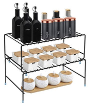 Plantex GI Metal 2-Tier Shelf Organizer for Kitchen Storage/Foldable and Detachable Kitchen Shelf Organiser/Rack Organiser for Storage
