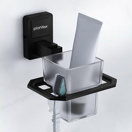 Plantex 304 Garde Stainless Steel Tooth Brush Holder/Tumbler Holder/Bathroom Accessories - Darcy (Black)
