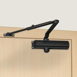 Plantex Heavy Duty Automatic Door Closer for Wooden Doors - 55kg Adjustable for Home/Office/Hotel - Black (ISO 9001 Certified)