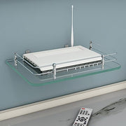 Plantex Glass Setup Box Stand Wall Mounted/Glass Shelf/Wall Shelf Rack/Wall Mount Holder with Wall Brackets (12 X 9 Inch)