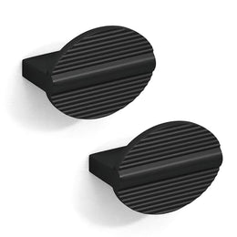 Plantex Knobs for Drawers/Drawer Knobs/Round Knob for Cabinets/Pull-Push Knobs for Kitchen/Bedroom/Drawer - Pack of 2 (Black)