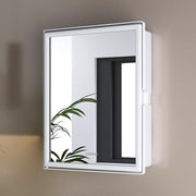 Plantex Acrylonitrile Butadiene Styrene Durable Bathroom Cabinet with Mirror/Premium Multipurpose Bathroom Mirror with Storage/Mirror with Shelf (14X18 Inch-White)